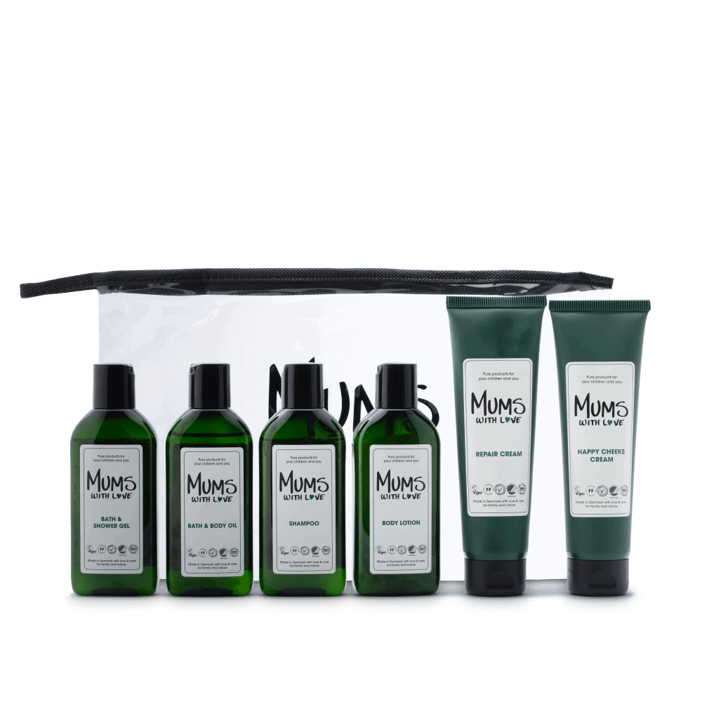 Starter Kit Set Mums With Love: Mums With Love idratante lozione corpo 100ml + Mums With Love shampoo per capelli per la pulizia