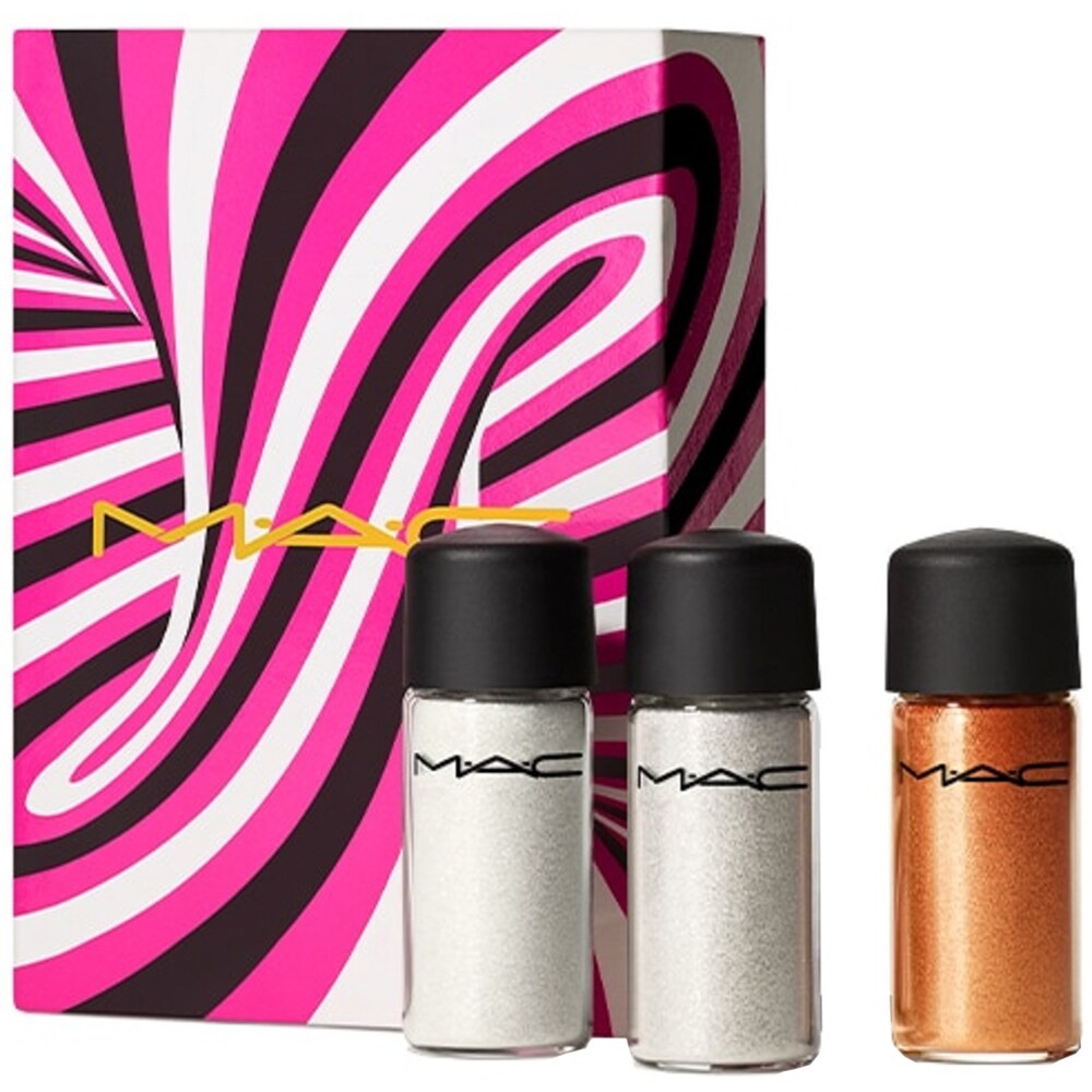 Sprinkle Of Magic Set MAC: Mini ombretto glitter sfuso Gold 2.5 g + Mini ombretto glitter sfuso rosso 2.5 g + Mini ombretto glit