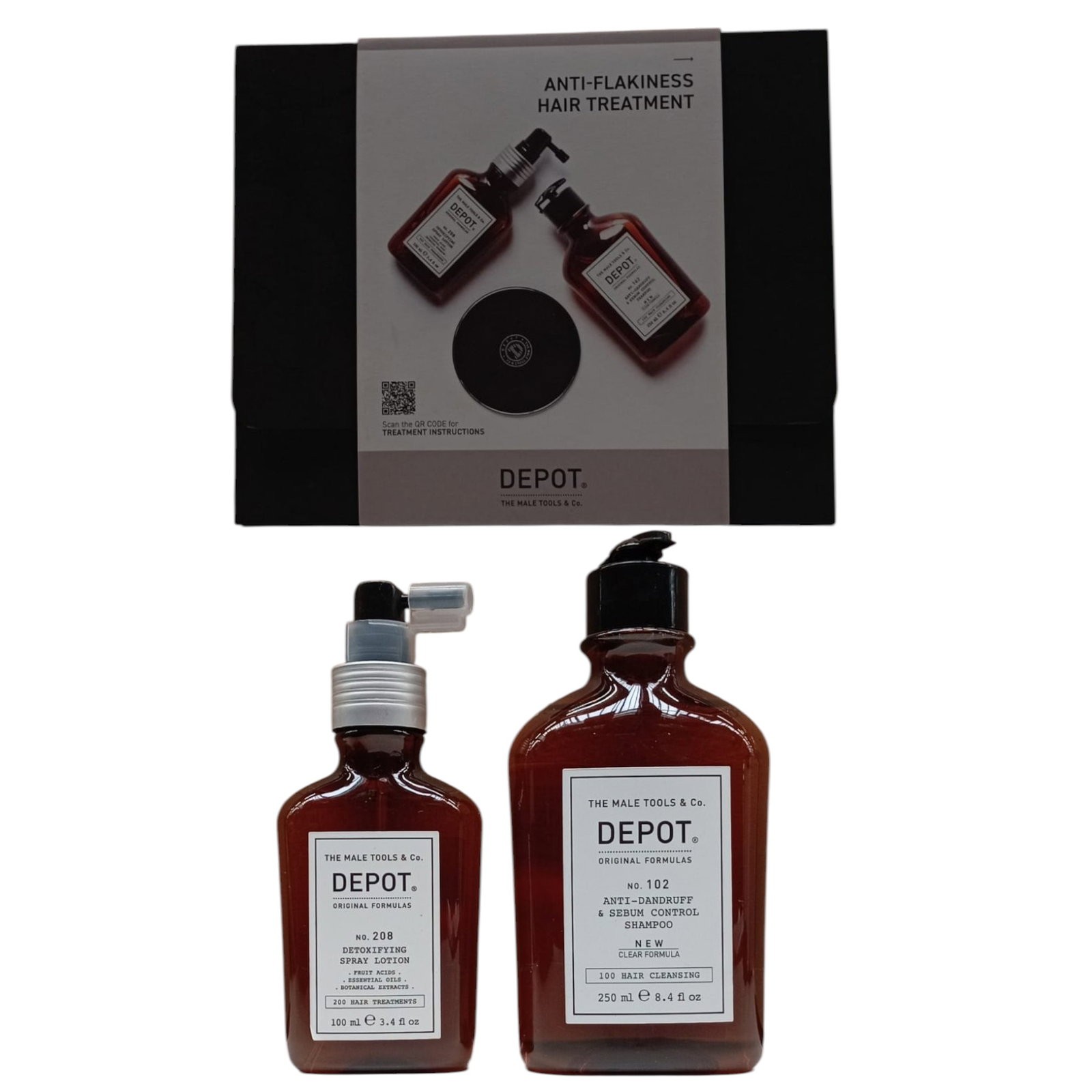 Consumer Kit C Set Depot: 100 Hair Cleansing No. 102 complesso botanico shampoo per capelli Antiforfora e controllo del sebo 250