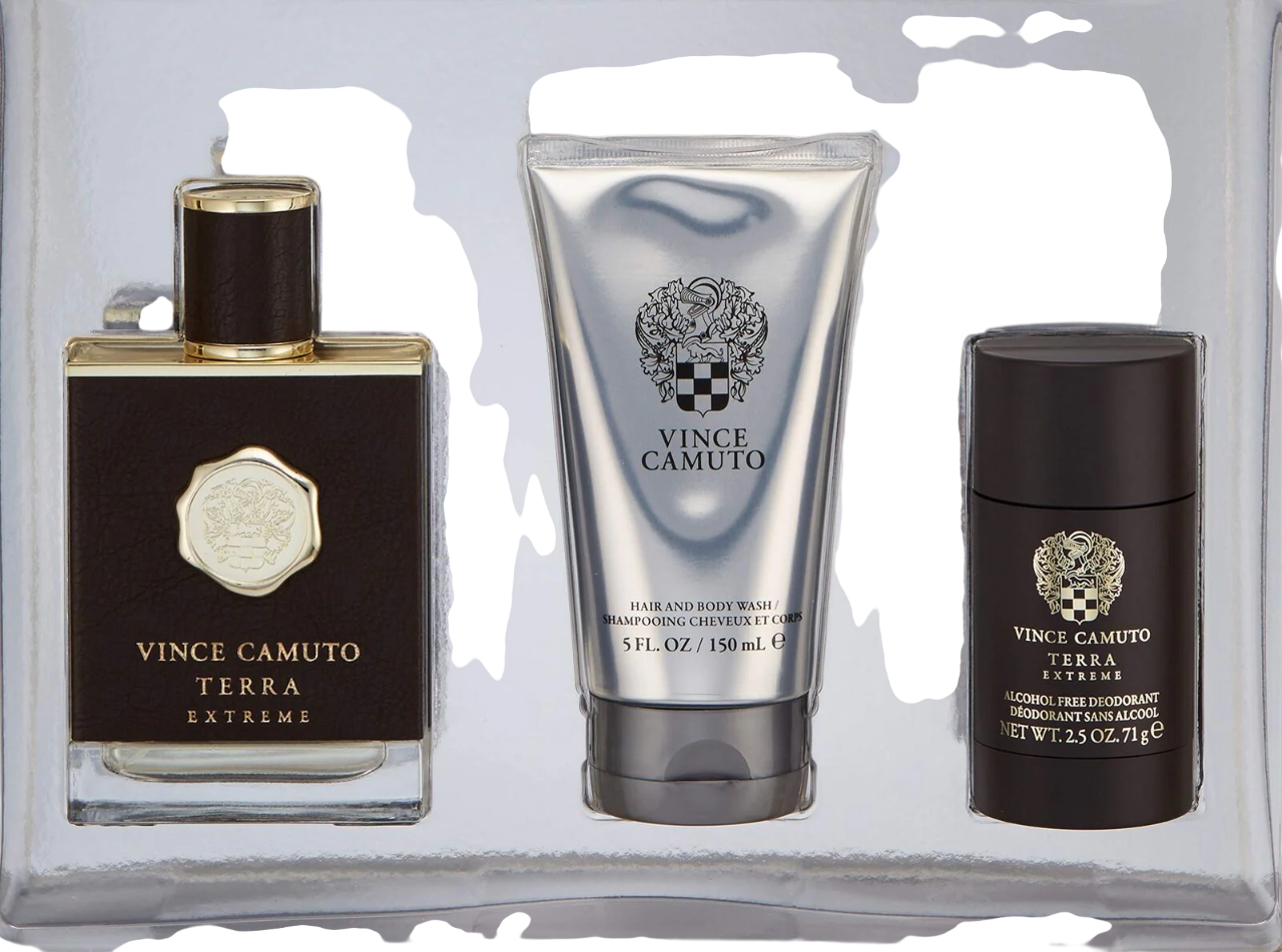 Set Vince Camuto: Terra Extreme Eau De Toilette uomo 100ml + Terra Extreme antitraspirante deodorante in stick uomo 71 g + Terra