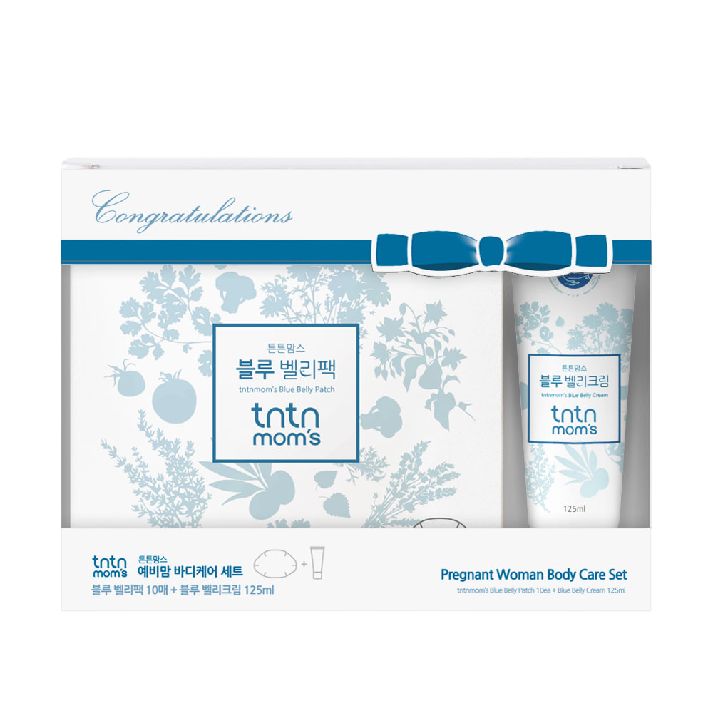 Set Tntn Mom's: Blue Belly anti-smagliature crema per il corpo Belly 125ml + Set Blue Belly anti-smagliature cerotto per trattam