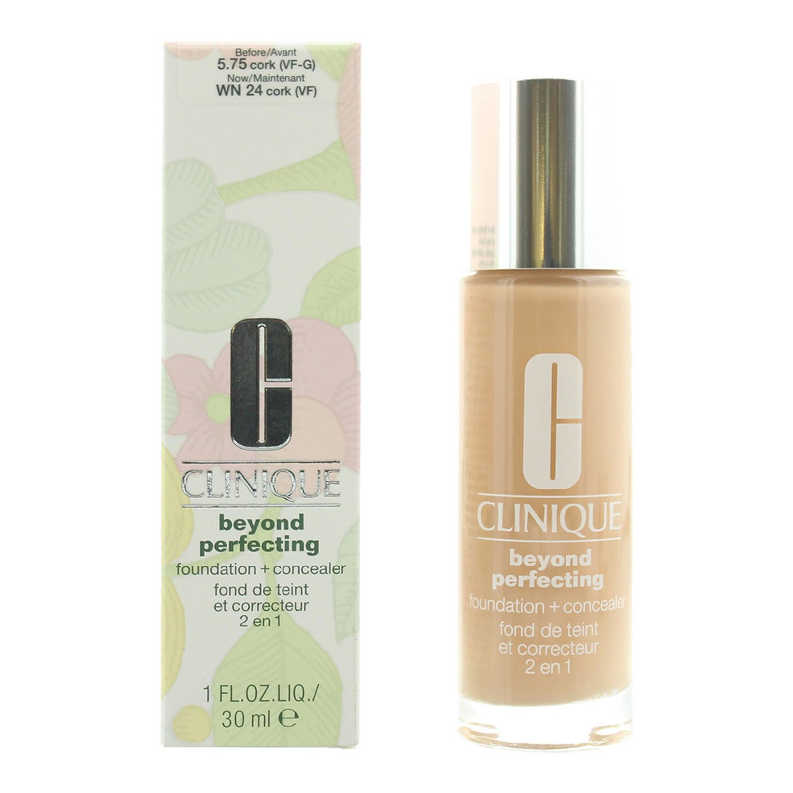 Clinique Beyond Perfecting copertura totale finitura naturale fondotinta liquido e correttore 2 in 1 575 Cork 30ml