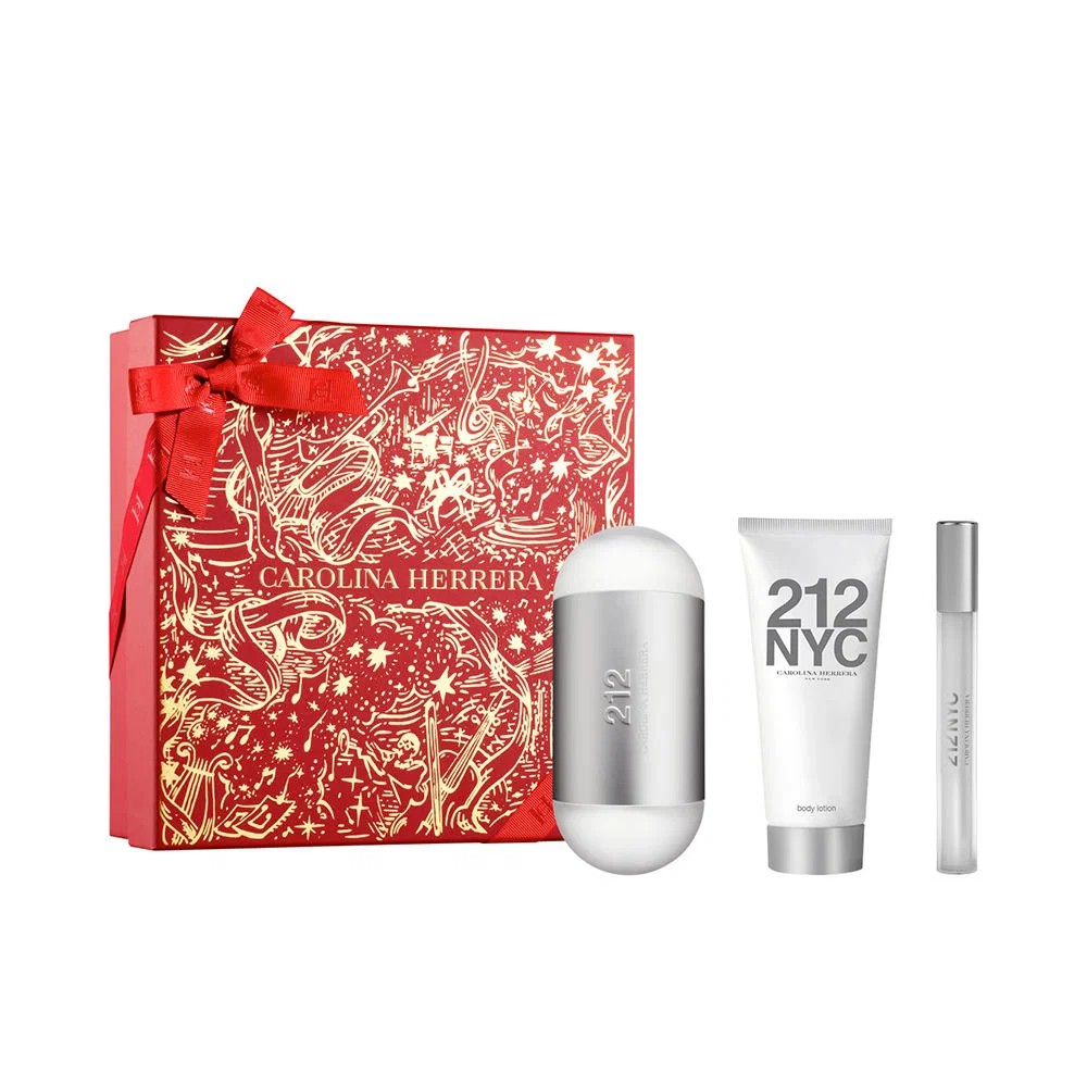 Set Carolina Herrera: 212 Eau De Toilette donna 100ml + 212 Eau De Toilette donna 10ml + 212 idratante lozione corpo 100ml