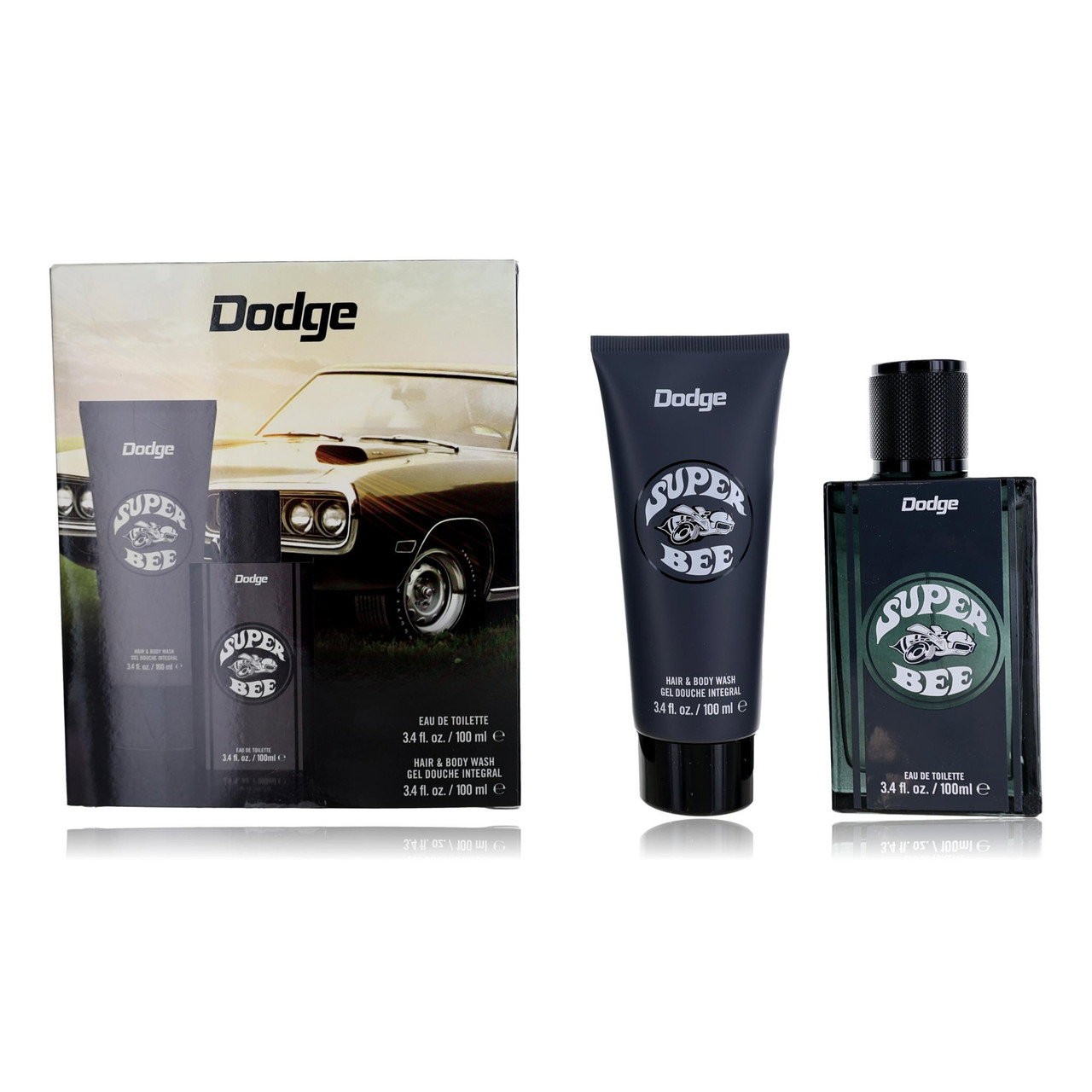 Set Dodge: Super Bee gel doccia corpo 100ml + Super Bee Eau De Toilette uomo 100ml