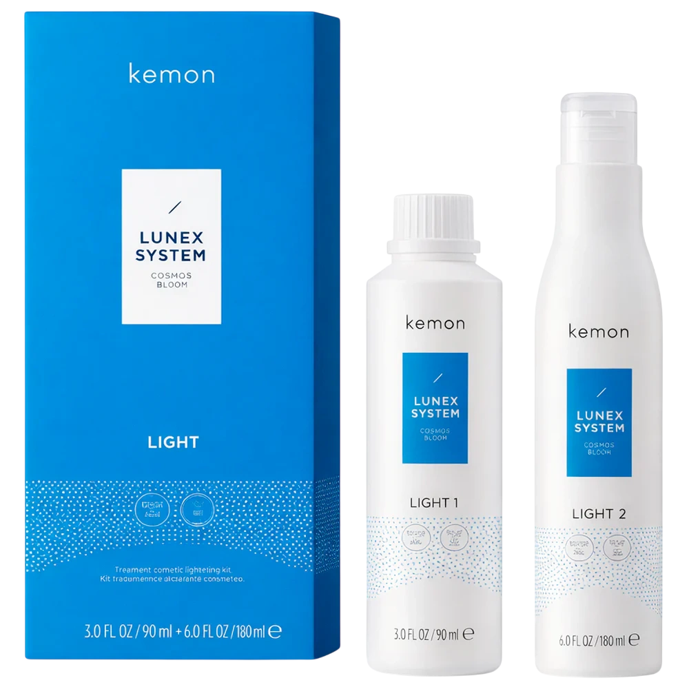 Lunex System Light Set Kemon: Cosmetic Lightening trattamento crema per capelli 90ml + Cosmetic Developer trattamento crema per