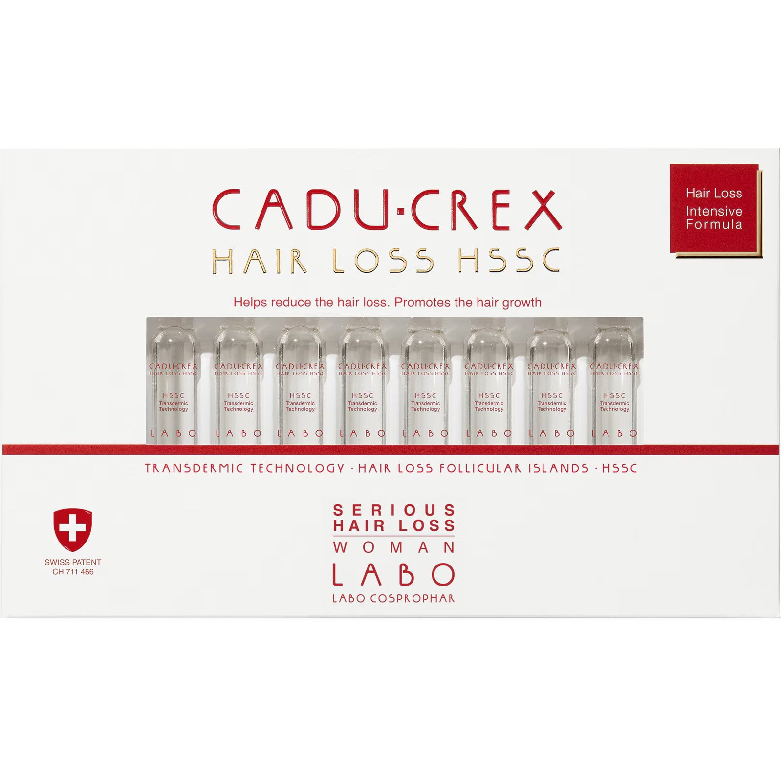 Labo Suisse Cadu-Crex Severe Stage anti caduta dei capelli siero trattamento in fiale per cuoio capelluto donna 20 pcs 3.5ml