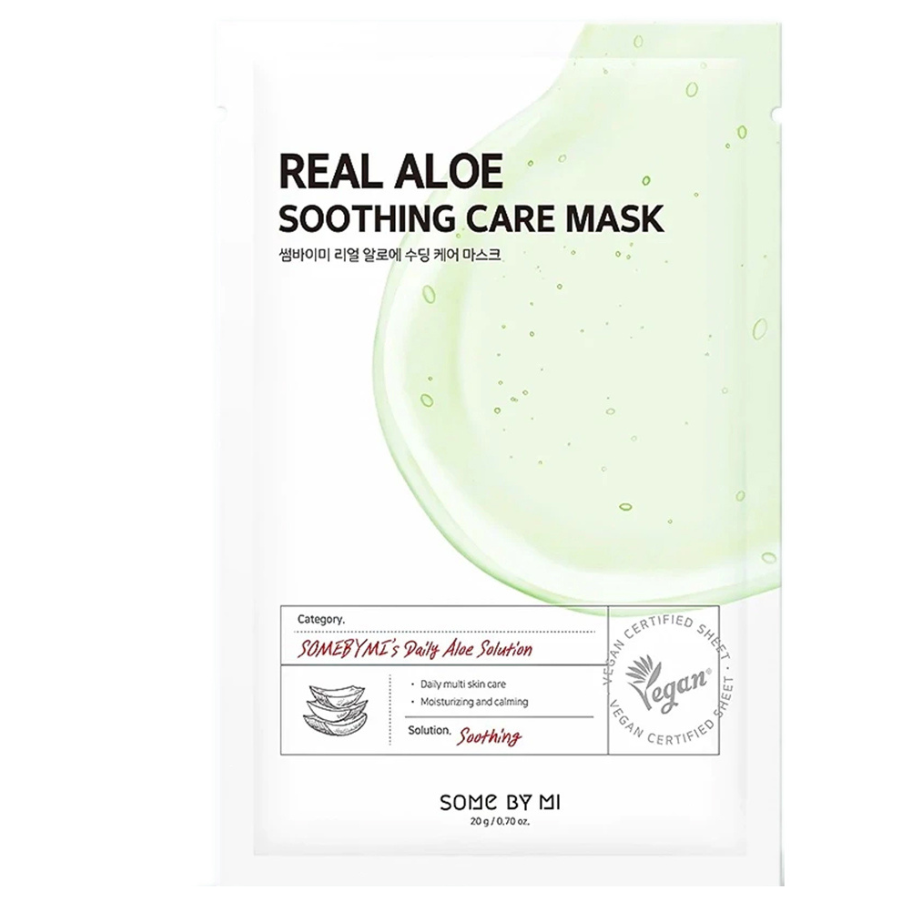 Some By Mi Real Aloe lenitivo maschera in tessuto per viso 20 g donna