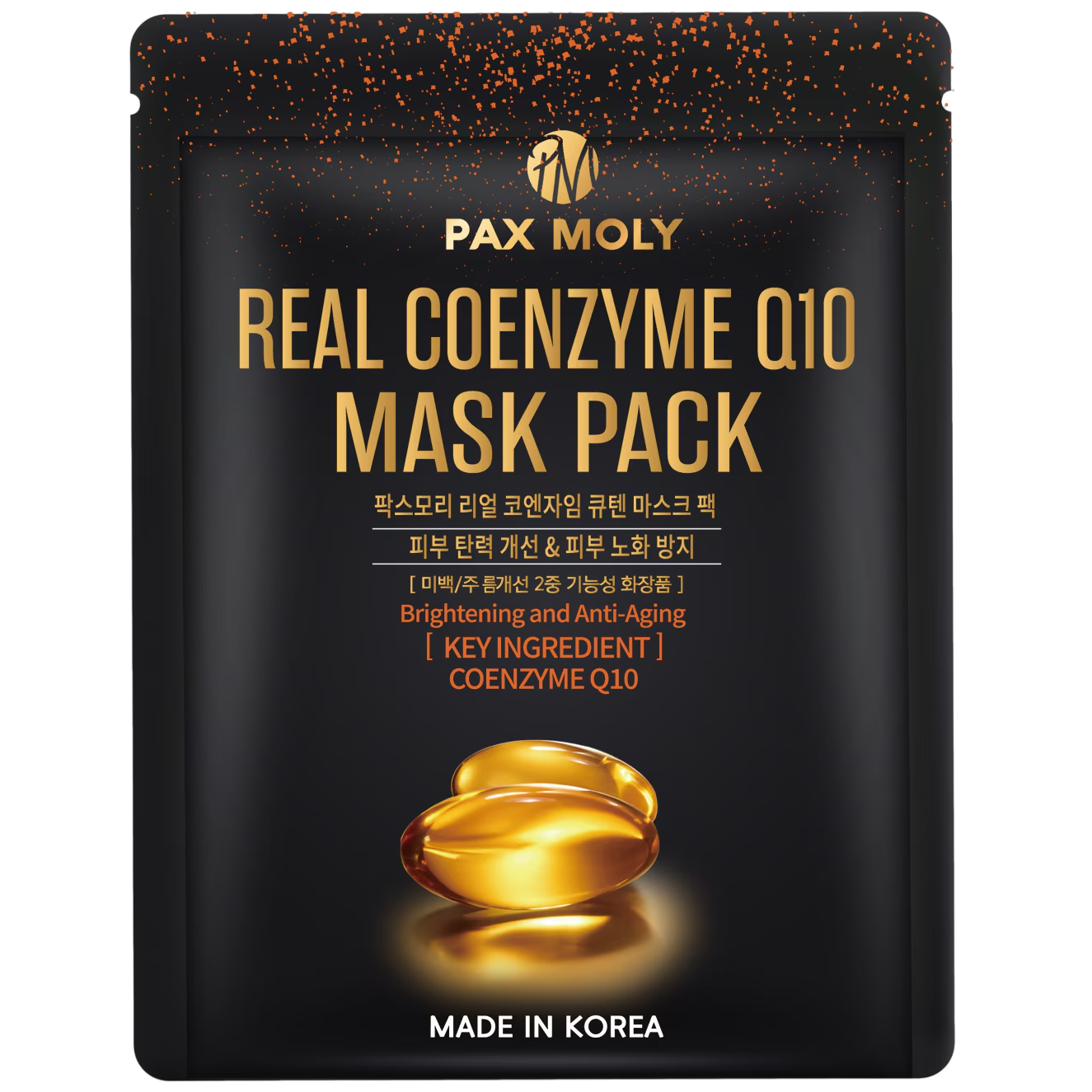 PaxMoly Real Coenzyme Q10 Hydrating & Revitalising maschera in tessuto viso giorno e notte 25ml donna