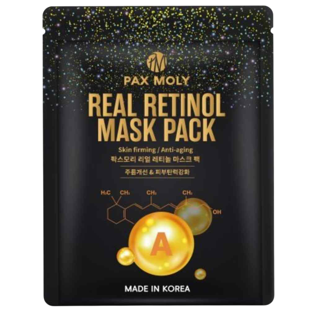 PaxMoly Real Retinol anti-invecchiamento maschera in tessuto viso giorno e notte 25ml unisex