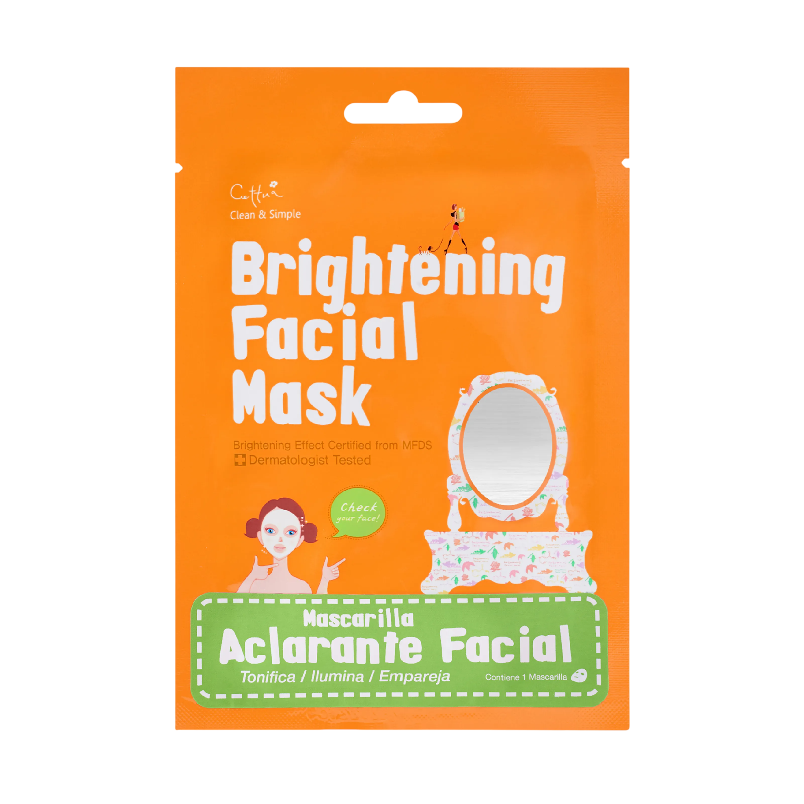 Cettua Cettua illuminante maschera in tessuto per viso 20 g donna
