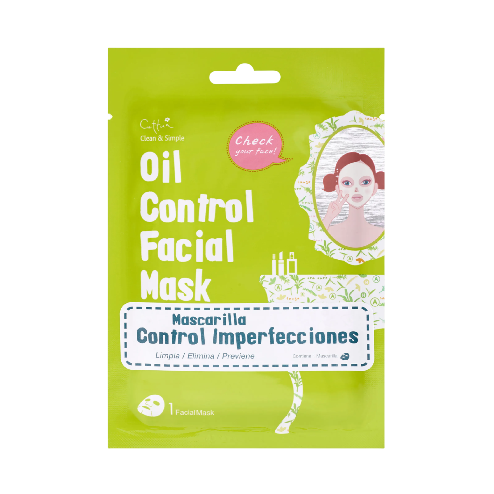 Cettua Cettua Oil Control maschera in tessuto per viso 20 g donna