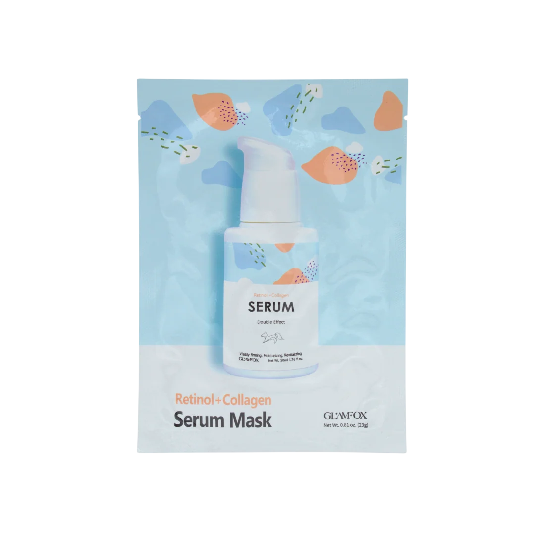 Glamfox Double Effect Collagen Hydrating & Firming maschera in tessuto per viso 25 g donna