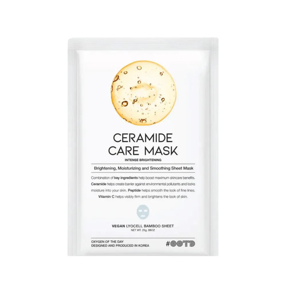OOTD Ceramide Care illuminante maschera in tessuto per viso 25ml donna
