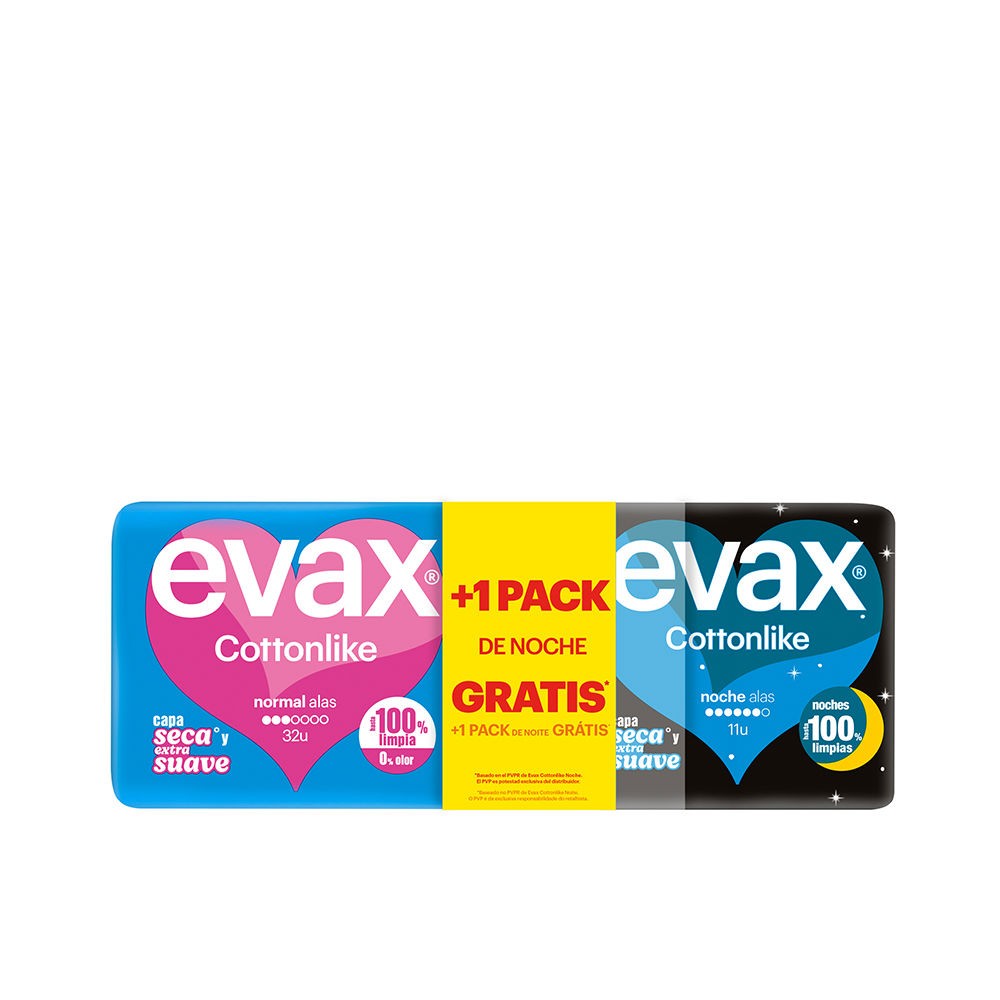 Evax EVAX simile cotone dischetti confezione normale ali giorno 32 unità + notte ali 11 unità Woman