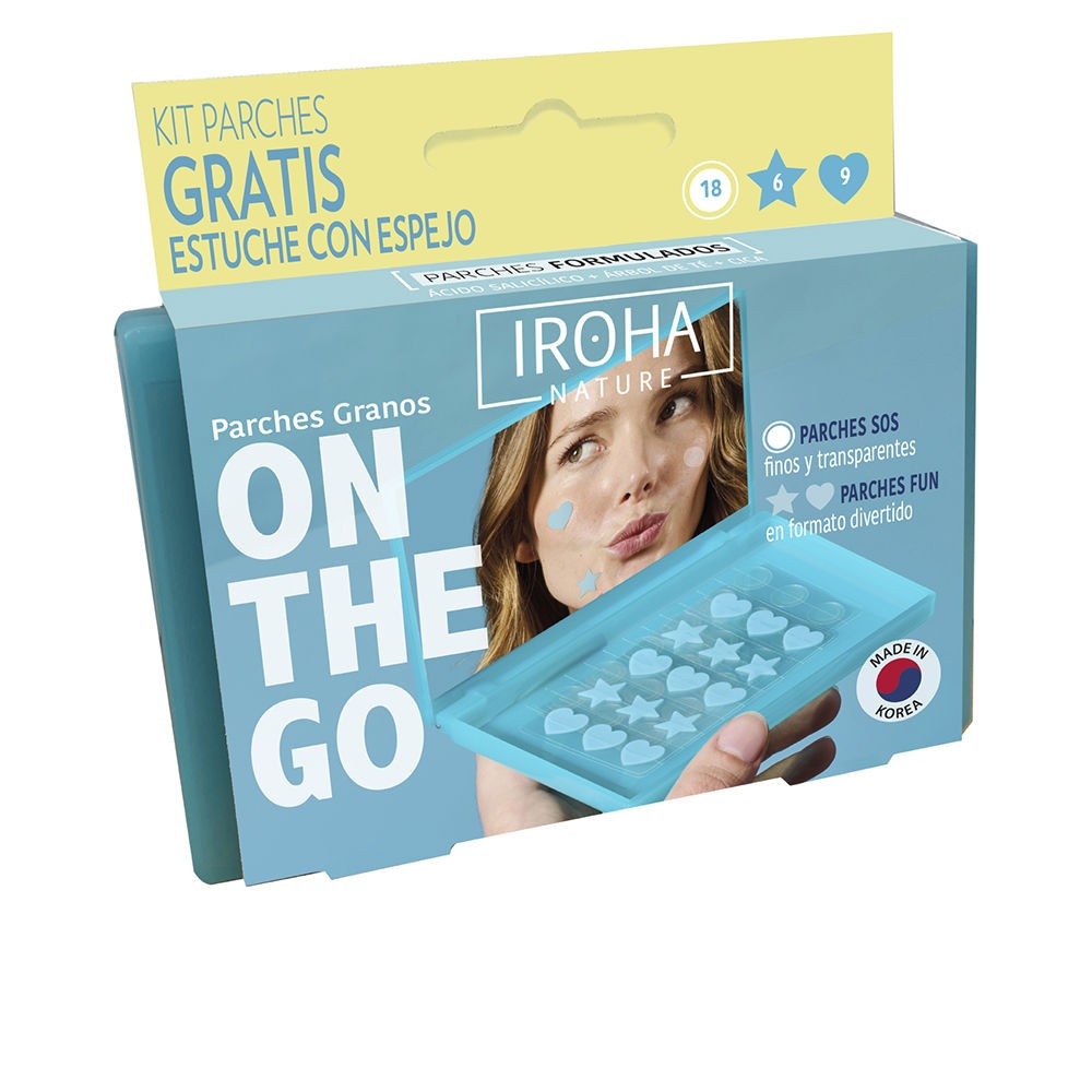Iroha ON il GO KIT SOS cerotti per BEANS CASE 2 pcs SOS acne patches 18 units + FUN acne patches 15 units + Mirror 1 unit Unisex