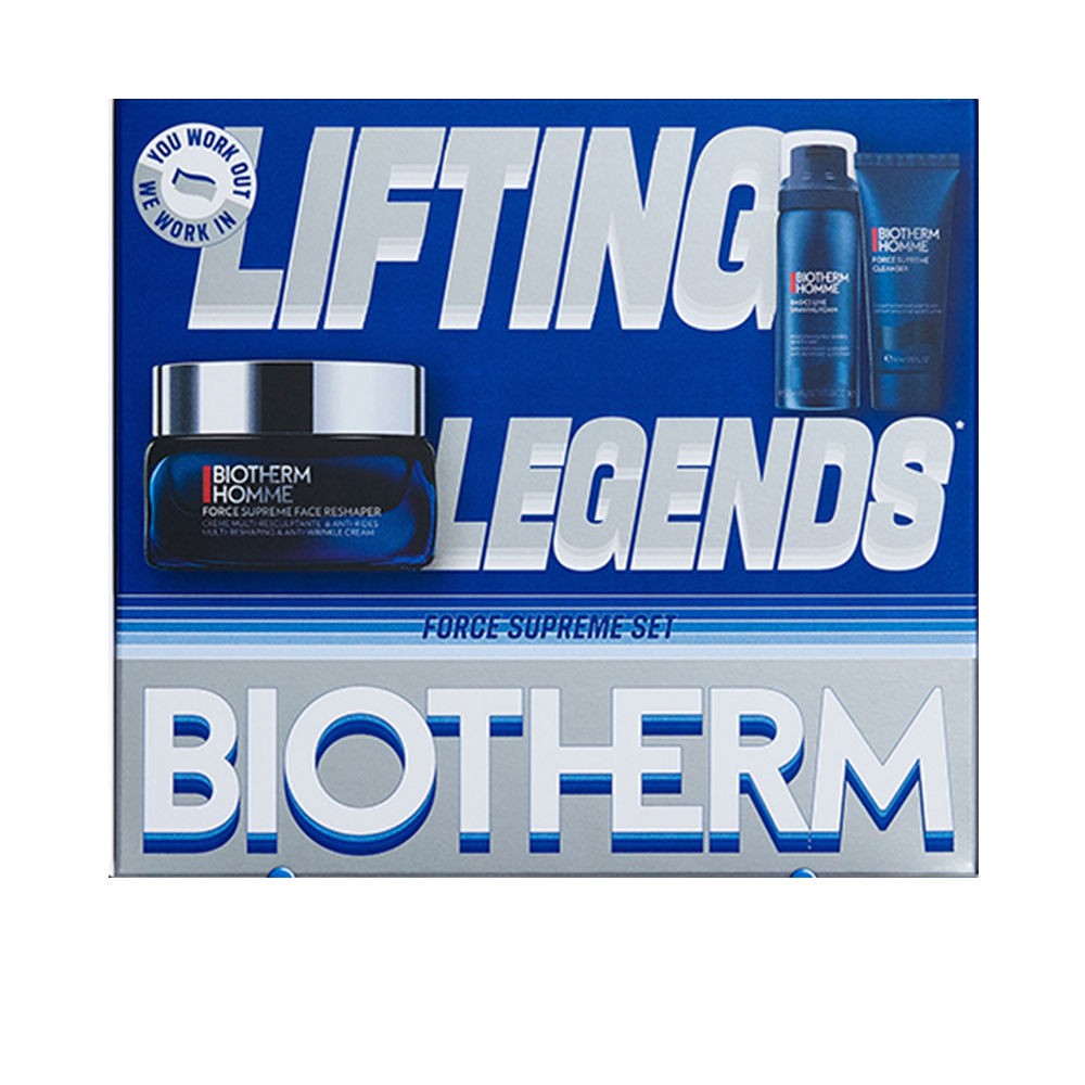 Biotherm HOMME FORCE supremo custodia crema 3 pcs Facial cream 50ml + Facial cleanser 40ml + Facial foam 50ml Man