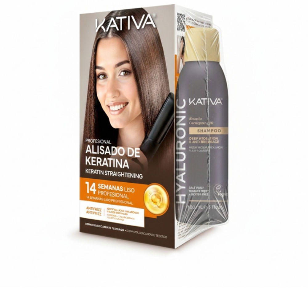 Kativa KATIVA PROFESSIONAL KERATIN set di stiratura 2 pc Keratin straightening treatment + shampoo 100 ml Unisex