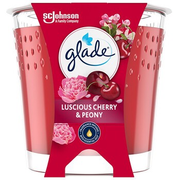 Candela profumata Glade Luscious Cherry & Peony - Candela profumata 112,0 g donna