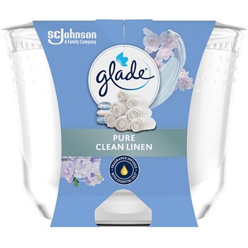 Candela profumata Glade Pure Clean Linen - Candela profumata 204,0 g donna