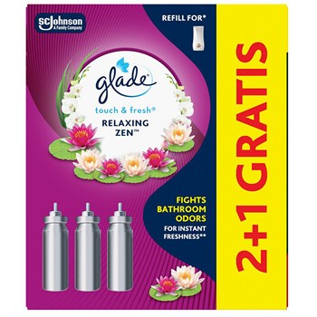 Set di ricariche per deodorante per ambienti Glade Touch & Fresh Relaxing Zen 2+1 - Donna