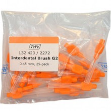 TePe Spazzolino Interdentale Normale (0,45 mm arancione 25 pezzi) - Spazzolini Interdentali donna