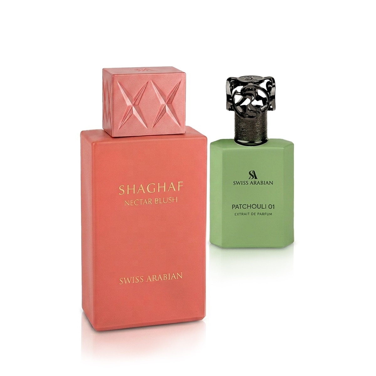 Swiss Arabian Shaghaf Nectar Blush Extrait de Parfum Patchouli 01 50ml + EDP Shaghaf 75ml unisex