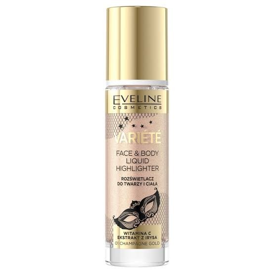 EVELINE Variete Liquid Highlighter illuminante liquido viso e corpo 01 Champagne Gold 30ml