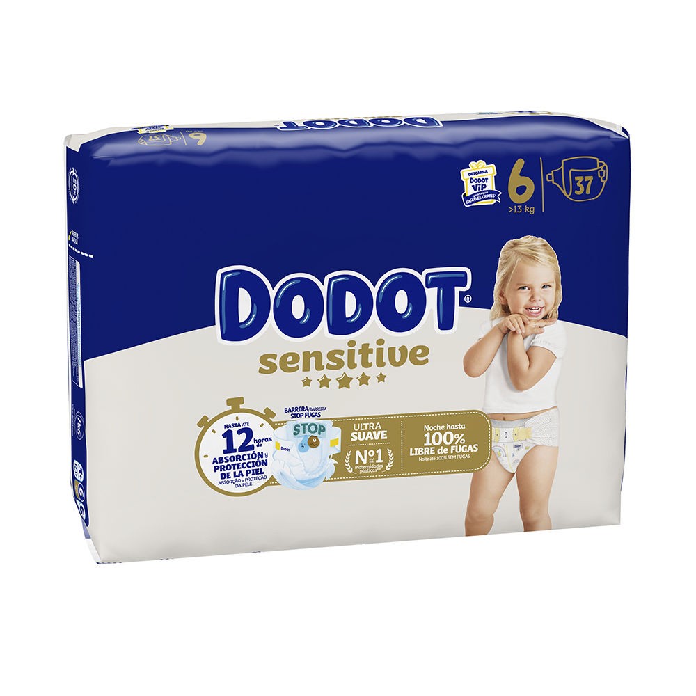 Dodot DODOT taglia sensibile 6 pannolini +13 kg 37 unità Unisex