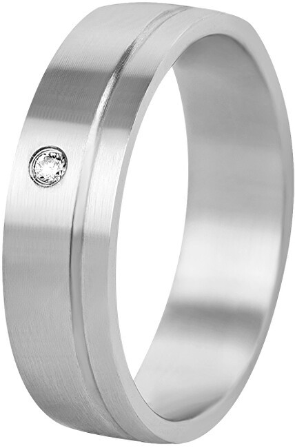 Beneto Exclusive Ladies da sposa anello fatto di acciaio SPD06 donna trasparente argento 0479-55