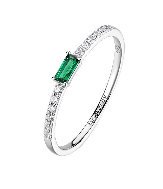 Brosway affascinante argento anello con zirconi elegante Lifegreen FLG148 donna trasparente verde argento 3714-56