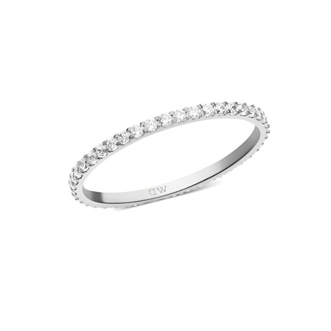 Daniel Wellington Sparkling anello in acciaio con cubica zirconia Mirelle DW0040157 donna trasparente argento 0393-58