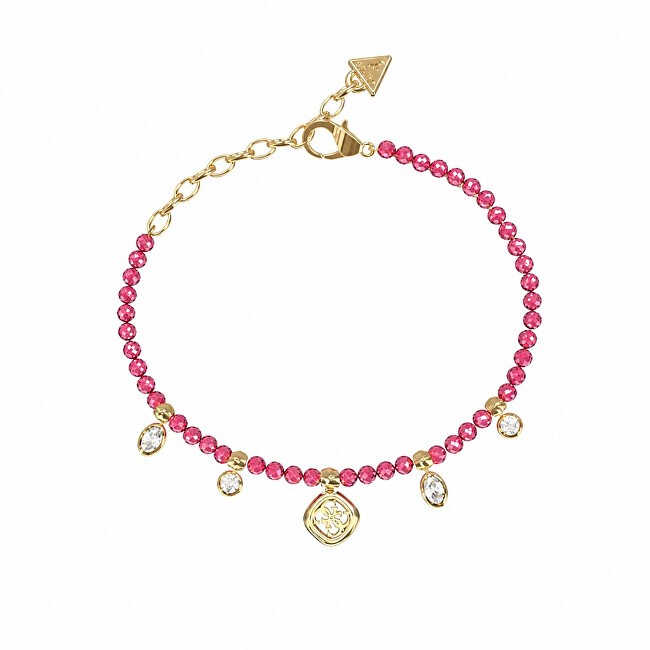 Guess Jaipur splendore placcato oro bracciale JUBB06145JWYGFC donna trasparente oro rosa 3820-184