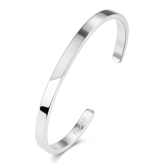 S'Agapõ solido acciaio bracciale uomo Bound SBD18 uomo argento 2587-55