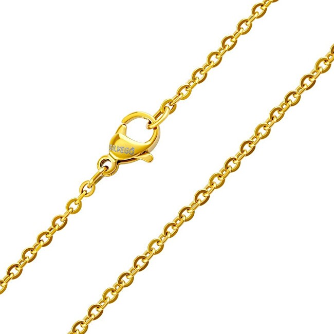 Silvego Anker Roma placcato oro chirurgico acciaio catena 2 mm KMM24329 bambini argento 3970-60