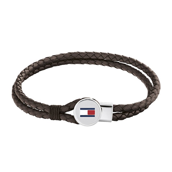Tommy Hilfiger Modern pelle bracciale in marrone colore 2790655 uomo marrone argento tricolore 1720-175