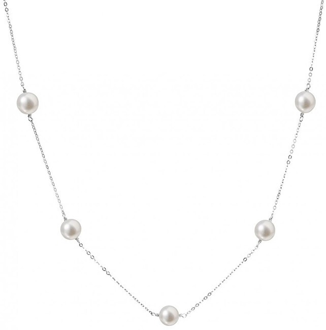Evolution Group argento collana con 5 real perle Pavona 22015.1 donna perlato argento bianco 0247