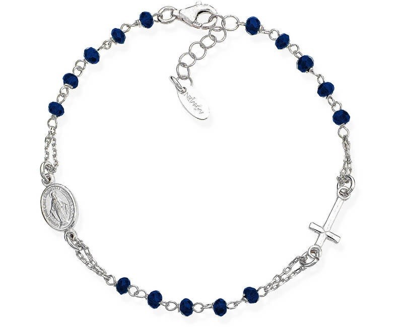 Amen Original argento bracciale con cristalli Rosary BROBBL3 donna blu argento 0186