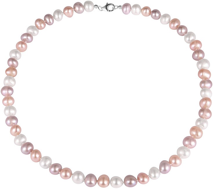 JwL Luxury Pearls Multicolored collana fatto di real pearls JL0568 donna arancione rosa argento bianco 0568
