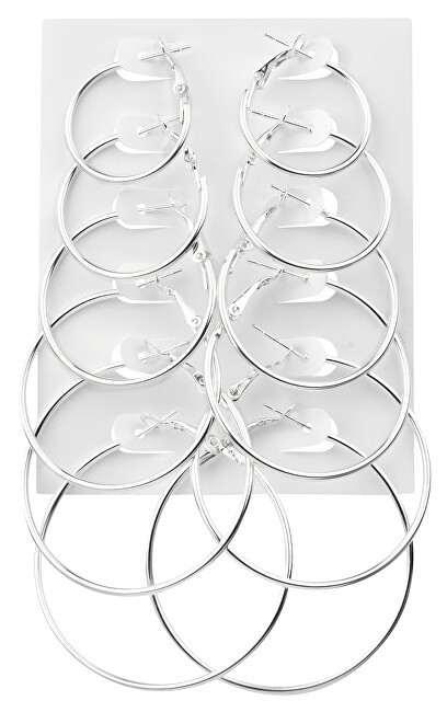 Troli set di modern rotondo argento orecchini (6 pairs) donna argento 2995