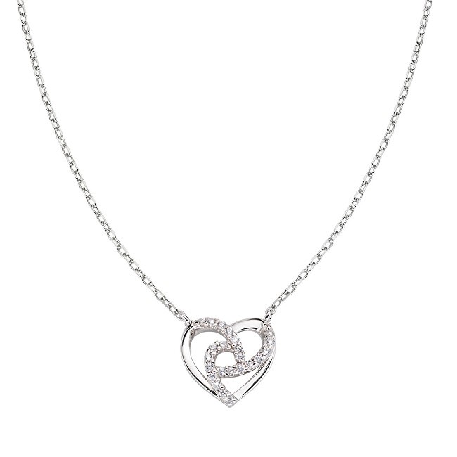 Amen romantico argento Love cuore collana CLHHBBZ donna trasparente argento 0556