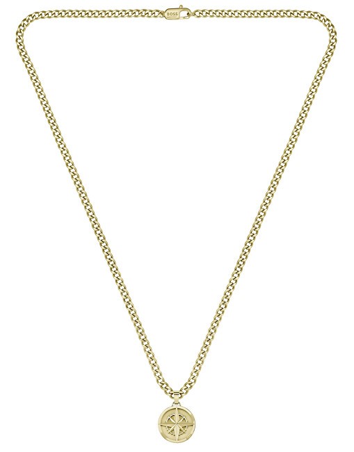 Hugo Boss senza tempo uomo placcato oro collana 1580549 uomo oro 0168