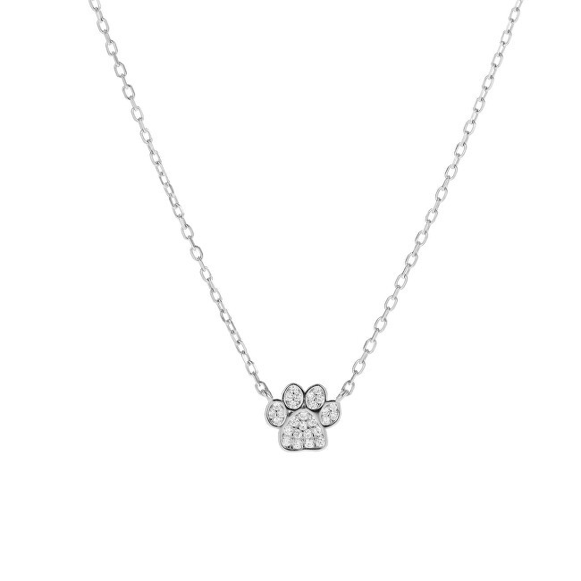 AGAIN Jewelry argento collana paw AJNA0026 donna trasparente argento 0026
