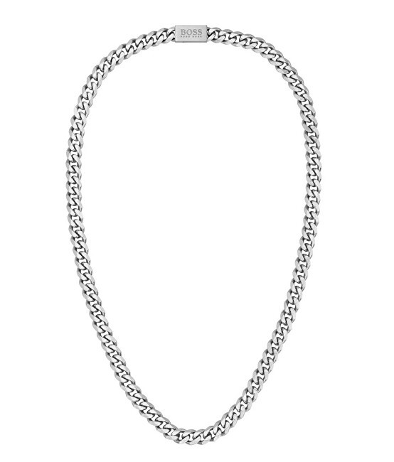 Hugo Boss statement catena maglia 1580142 uomo argento 0360