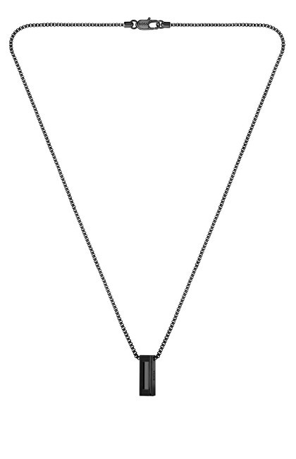 Hugo Boss nero uomo acciaio collana Candor 1580750 uomo nero 0370