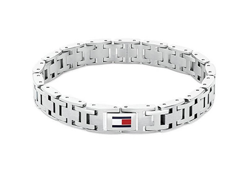 Tommy Hilfiger senza tempo acciaio bracciale uomo H-Link 2790682 uomo argento tricolore 1767
