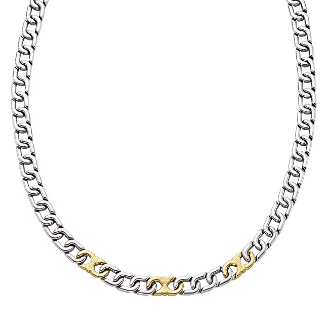 Emporio Armani uomo distintivo bicolore collana EGS3297040 uomo bicolore oro argento 0833