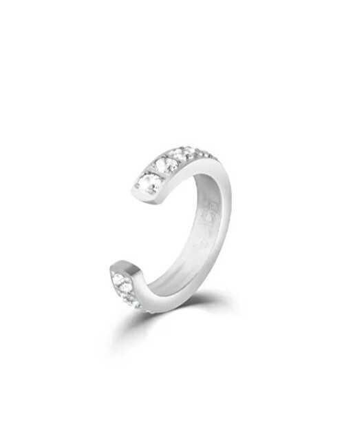 Vuch scintillante singolo orecchino fatto di Thal argento acciaio donna trasparente argento 0442