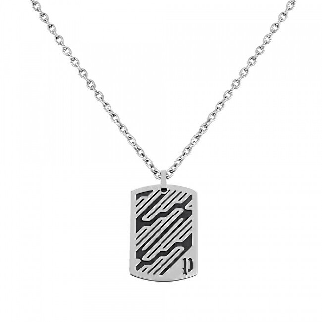 Police elegante acciaio collana uomo Sligo PJ26483PSU-01 uomo nero argento 1127