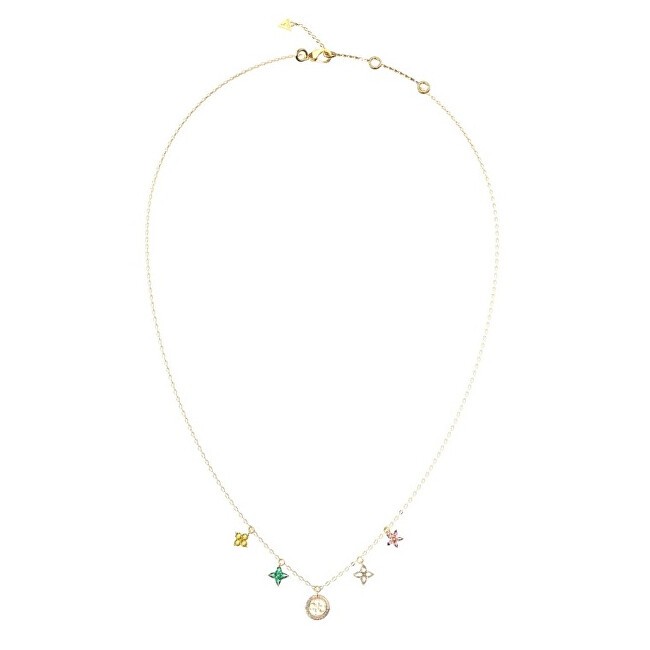 Guess moda placcato oro collana Secret giardino JUBN06032JWYGMCT/U donna trasparente oro multicolore 3840