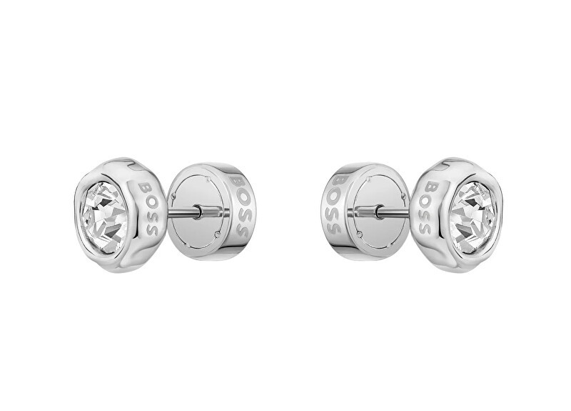 Hugo Boss senza tempo acciaio palle con cristalli Kassy 1580825 donna trasparente argento 0457